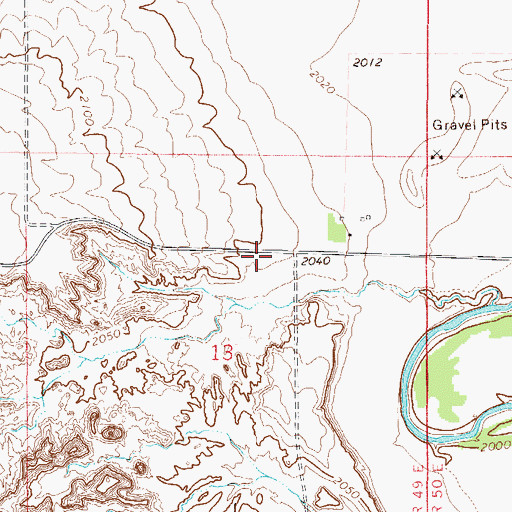 Topographic Map of 26N49E13ACAB01 Well, MT
