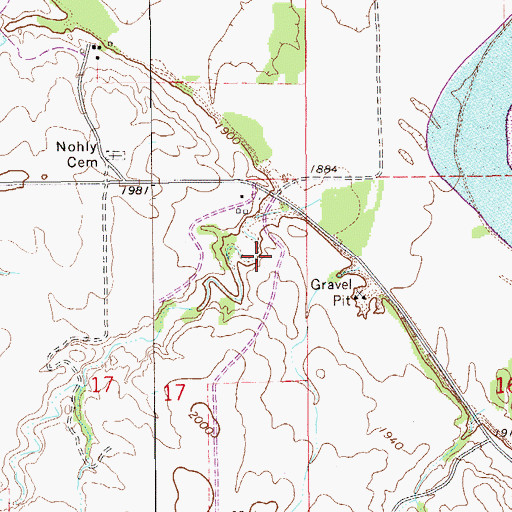 Topographic Map of 26N59E17AA__01 Well, MT