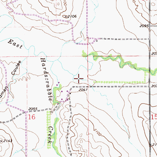 Topographic Map of 26N56E16AADA01 Well, MT