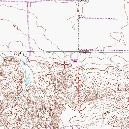 Topographic Map of 26N46E14AA__02 Well, MT