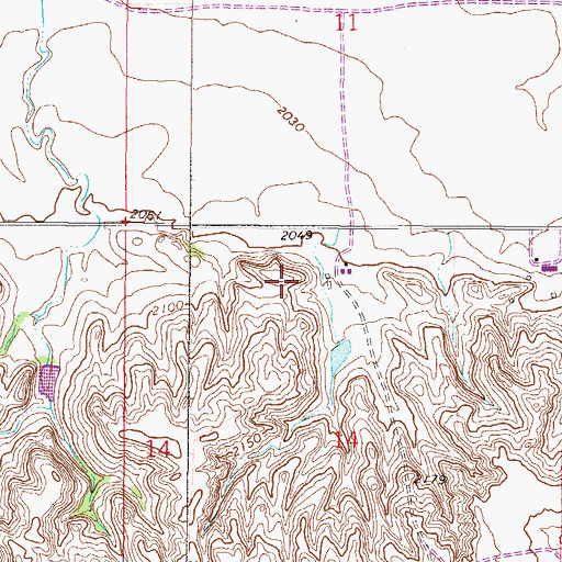 Topographic Map of 26N46E14BA__01 Well, MT