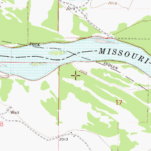 Topographic Map of 26N45E17BC__01 Well, MT