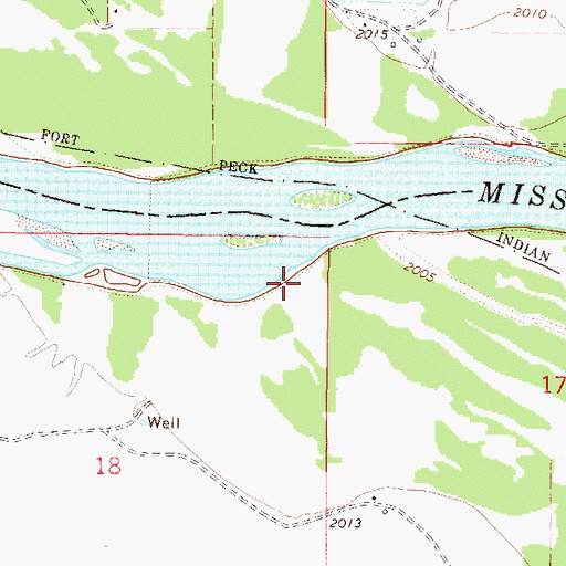 Topographic Map of 26N45E18AD__01 Well, MT