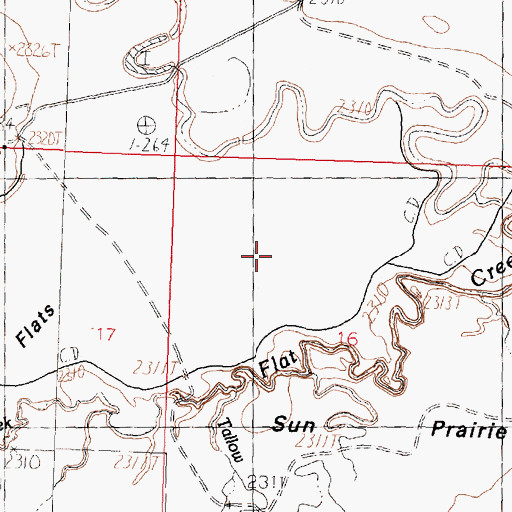Topographic Map of 26N32E16B___01 Well, MT