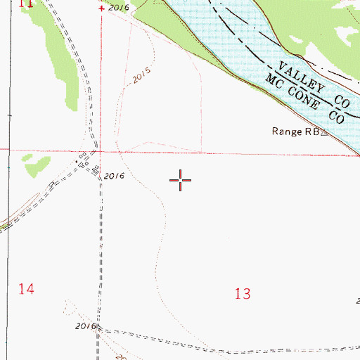 Topographic Map of 26N44E13BA__01 Well, MT
