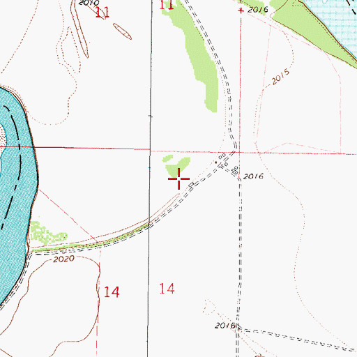Topographic Map of 26N44E14AAAC01 Well, MT