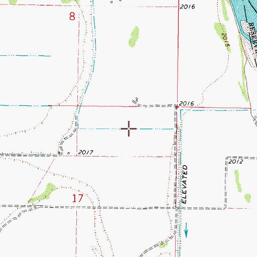 Topographic Map of 26N44E17AA__01 Well, MT