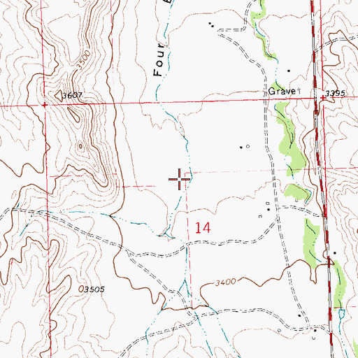 Topographic Map of 26N23E14ACBB01 Well, MT