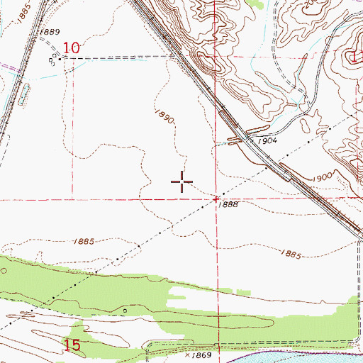 Topographic Map of 26N59E10DD__01 Well, MT