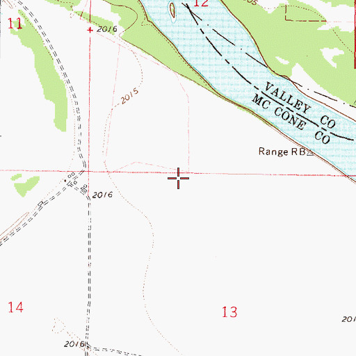 Topographic Map of 26N44E14AAAA01 Well, MT
