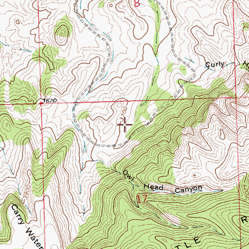 Topographic Map of 26N24E17BAAD01 Well, MT