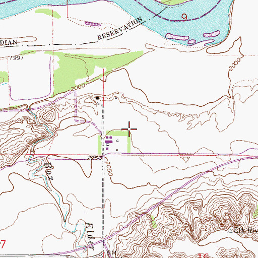 Topographic Map of 26N46E09CC__01 Well, MT