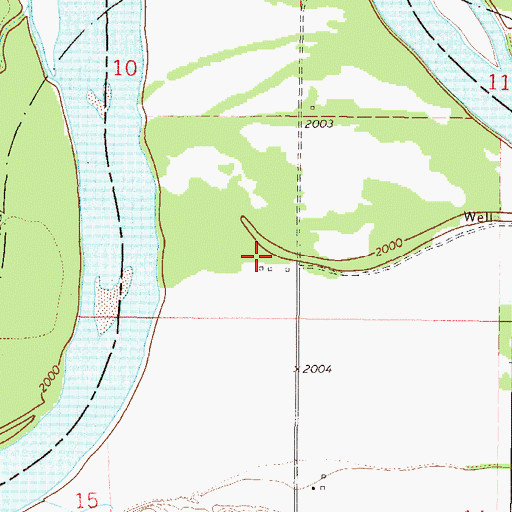 Topographic Map of 26N45E10DDAC01 Well, MT