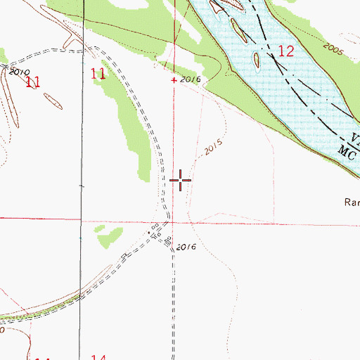 Topographic Map of 26N44E12CC__01 Well, MT