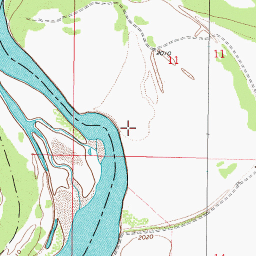 Topographic Map of 26N44E11CD__01 Well, MT
