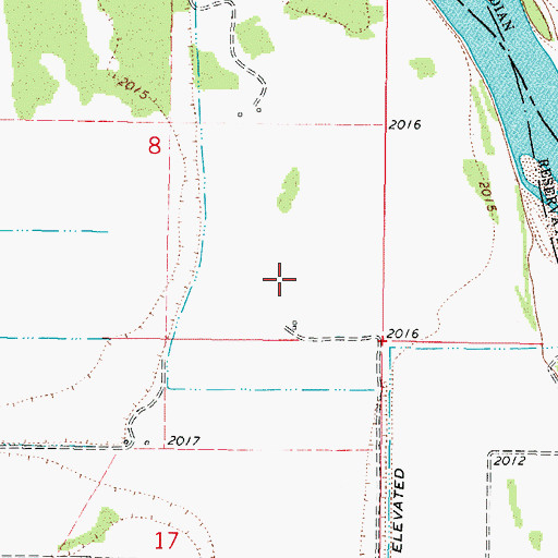 Topographic Map of 26N44E08DD__01 Well, MT