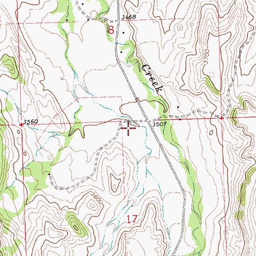 Topographic Map of 26N25E17ABBB02 Well, MT