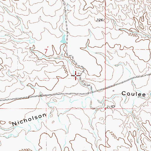 Topographic Map of 26N53E07DACC01 Well, MT
