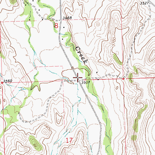 Topographic Map of 26N25E08DCDC01 Well, MT