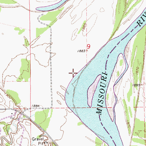 Topographic Map of 26N59E09CA__01 Well, MT