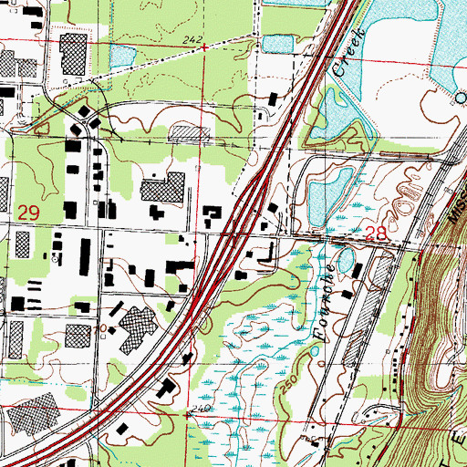 Topographic Map of Sixtyfifth Street Interchange, AR