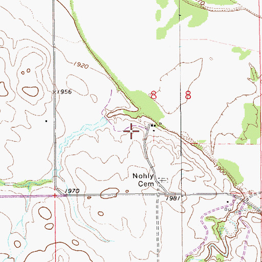Topographic Map of 26N59E08CA__01 Well, MT