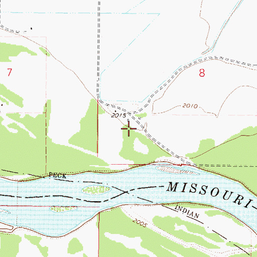 Topographic Map of 26N45E08CC__01 Well, MT