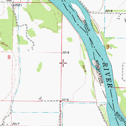 Topographic Map of 26N44E09CB__01 Well, MT