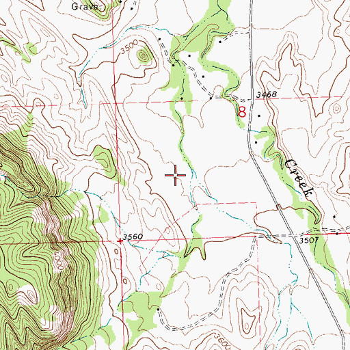 Topographic Map of 26N25E08CCAA01 Well, MT