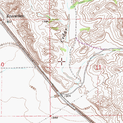 Topographic Map of 26N59E11BC__01 Well, MT