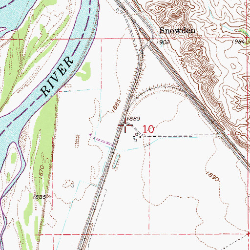 Topographic Map of 26N59E10BD__01 Well, MT