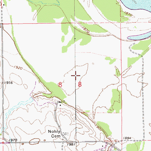 Topographic Map of 26N59E08AC__01 Well, MT