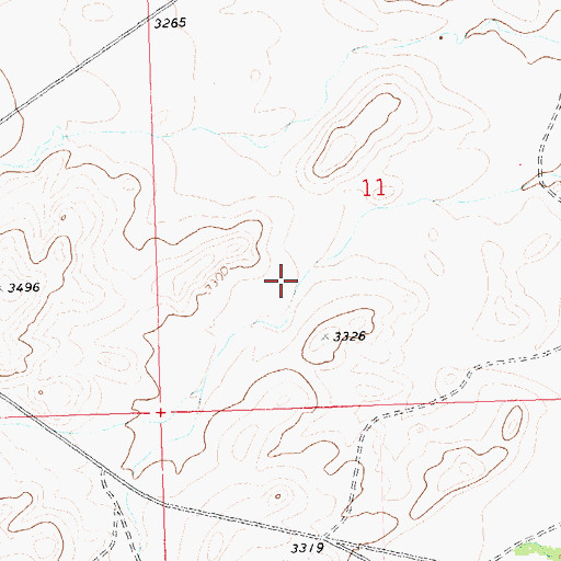 Topographic Map of 26N25E11CAC_01 Well, MT