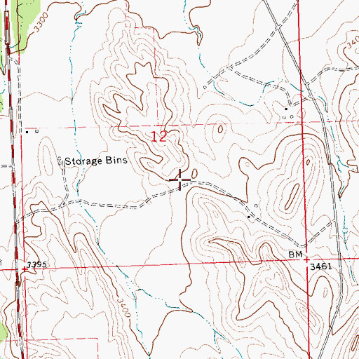 Topographic Map of 26N23E12DCBB02 Well, MT
