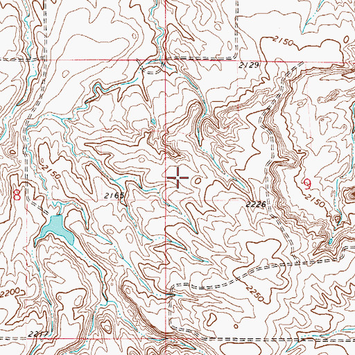 Topographic Map of 26N49E09BCCA01 Well, MT