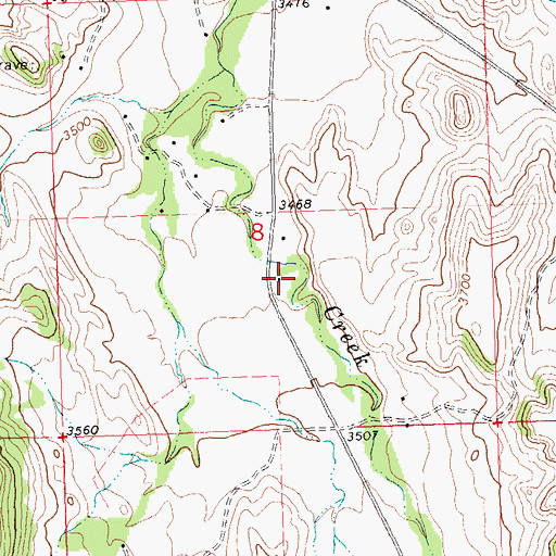 Topographic Map of 26N25E08DBC_01 Well, MT