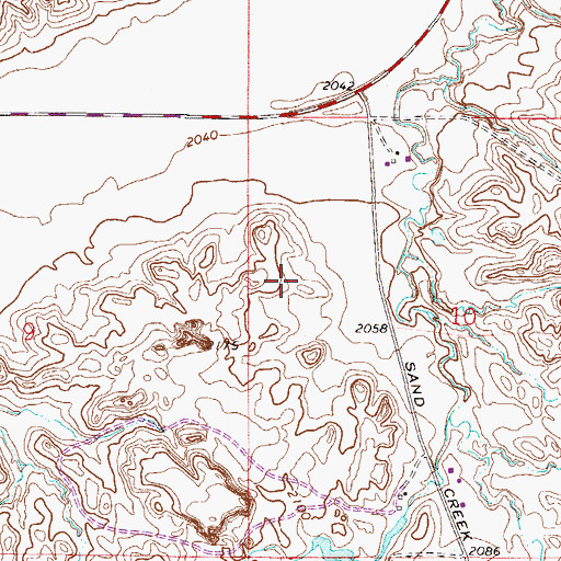 Topographic Map of 26N47E10BC__01 Well, MT