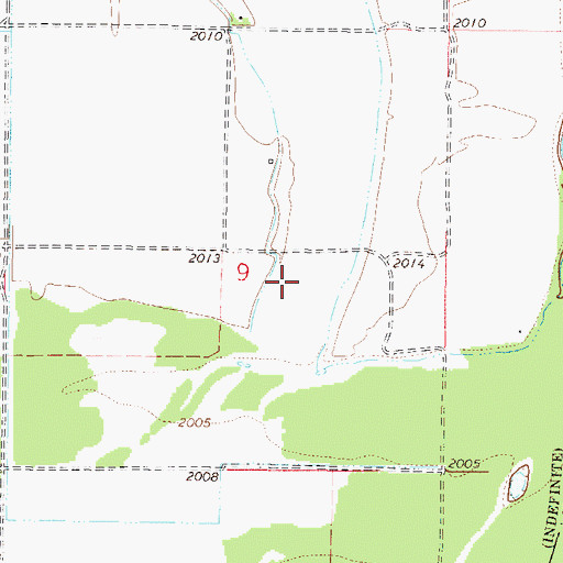 Topographic Map of 26N45E09DB__01 Well, MT