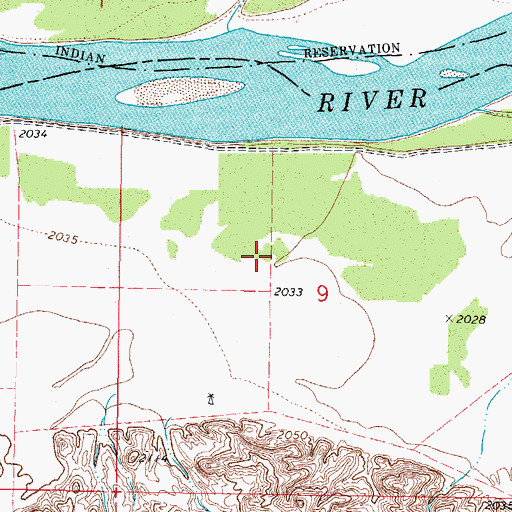 Topographic Map of 26N43E09CA__01 Well, MT