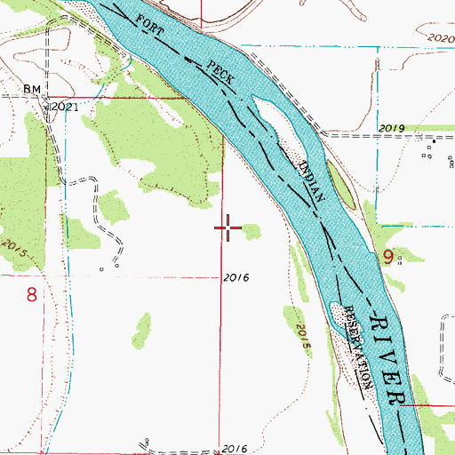 Topographic Map of 26N44E09BC__01 Well, MT