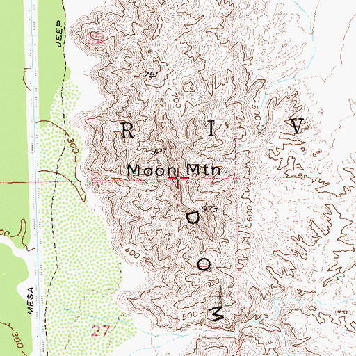 Topographic Map of Moon Mountain, AZ