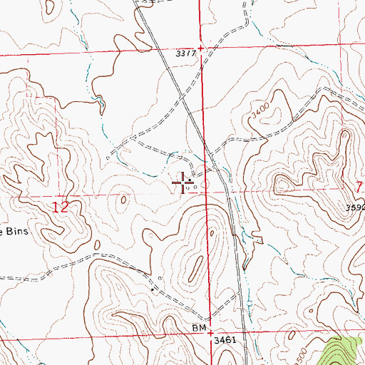 Topographic Map of 26N23E12ADDD01 Well, MT