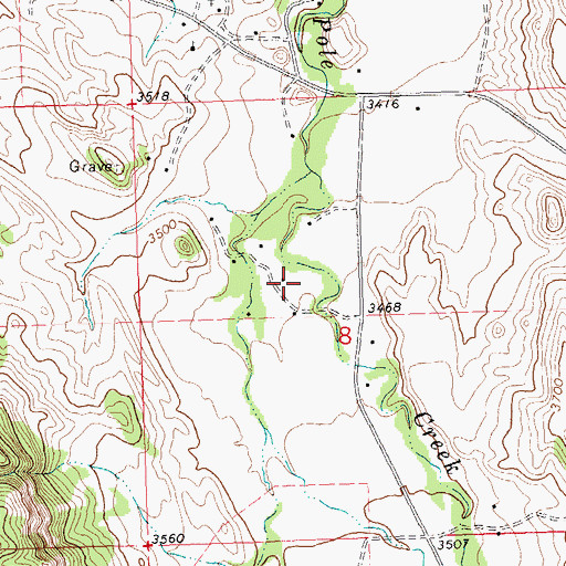 Topographic Map of 26N25E08BDC_01 Well, MT
