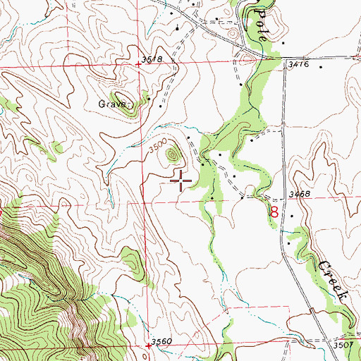 Topographic Map of 26N25E08BCDB01 Well, MT