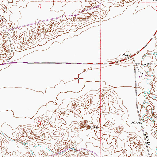 Topographic Map of 26N47E09AA__01 Well, MT