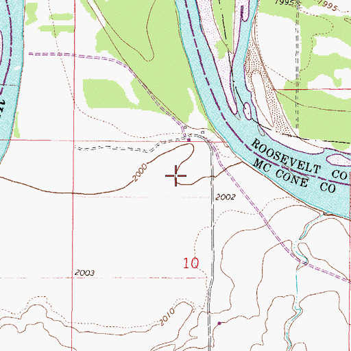 Topographic Map of 26N46E10BA__01 Well, MT