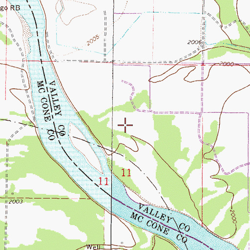 Topographic Map of 26N45E11AC__01 Well, MT