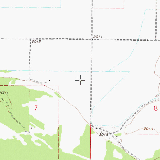Topographic Map of 26N45E07AD__01 Well, MT