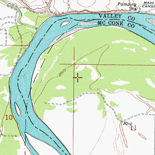 Topographic Map of 26N44E11BB__01 Well, MT