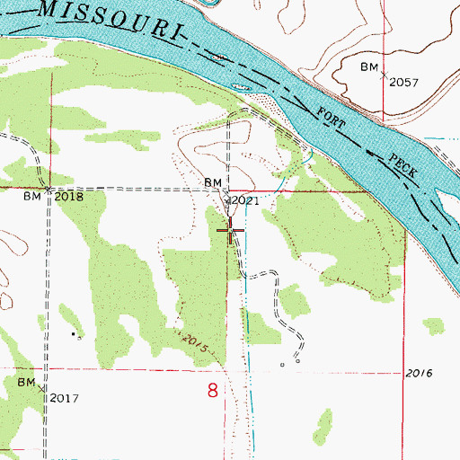 Topographic Map of 26N44E08AB__01 Well, MT